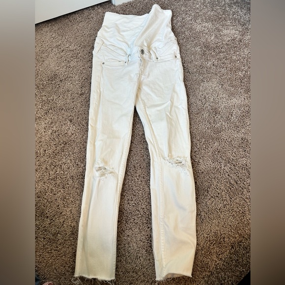 MAMA Distressed Maternity Jeans - Picture 1 of 4